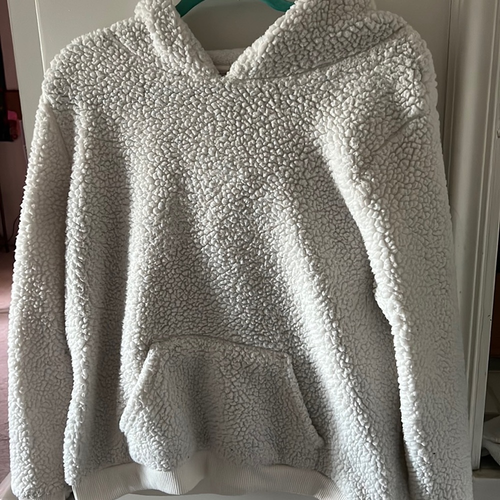 White Sherpa sweater